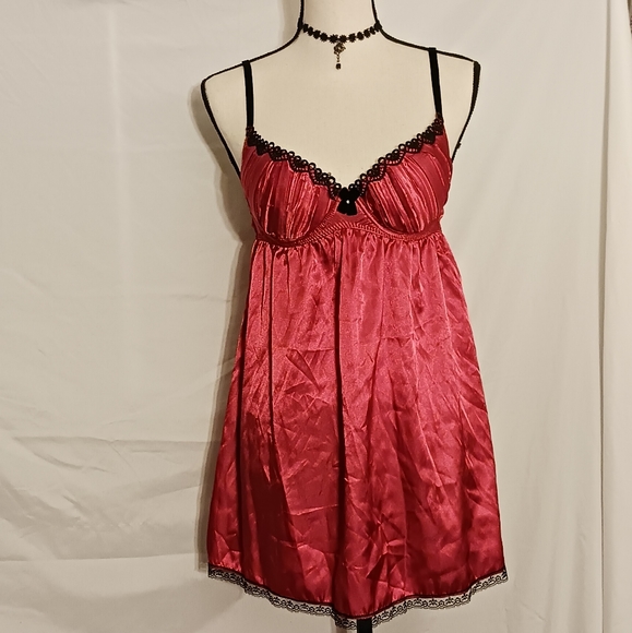 Women's Lingerie Dark Pink with Lace - Picture 3 of 8